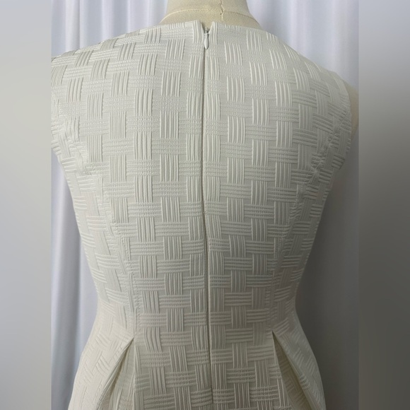 Nine West Textured Fit and Flare Ivory Women's Dress (656) - Picture 7 of 16